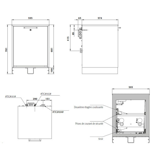 dimensions armoire basse lithium ion charge 90